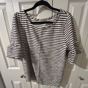 Blue and white stripe - short sleeve